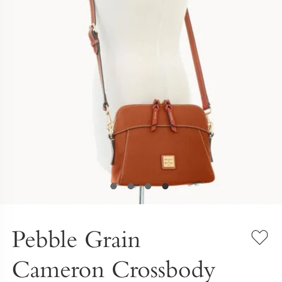 DOONEY & BOURKE PEBBLE GRAIN CAMERON CROSSBODY BAG WITH DUST COVER: CARAMEL NWT - Picture 3 of 13